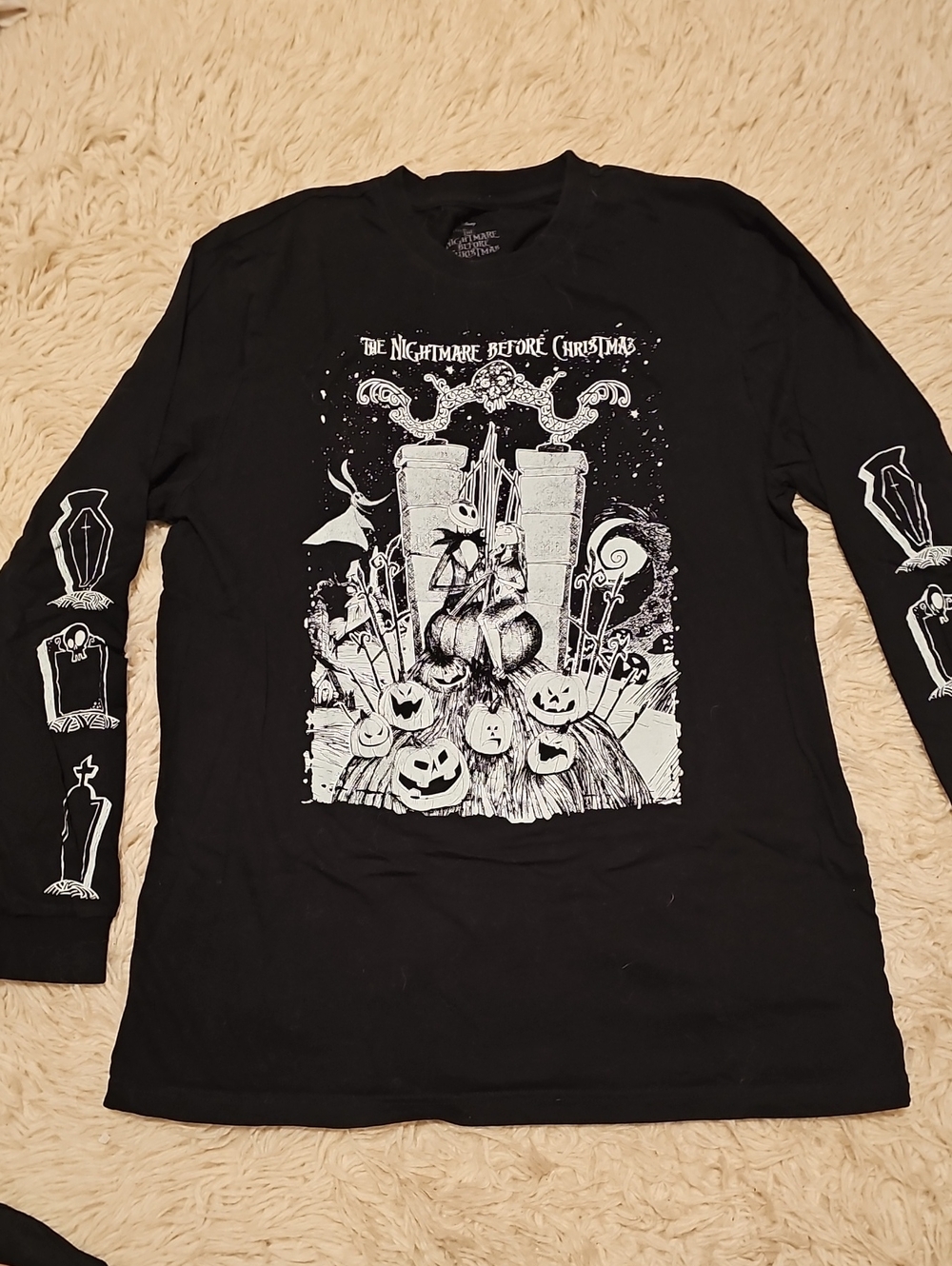 Disney The Nightmare Before Christmas Black Long-Sleeve T-shirt - Size X-large